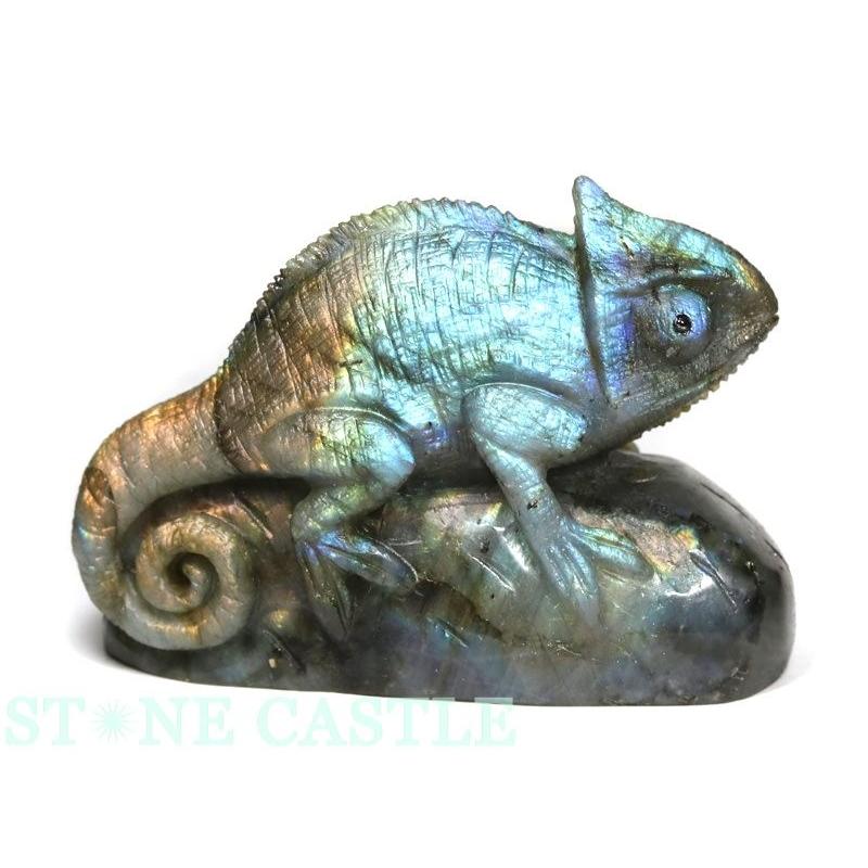 リ*ー様 鳳凰 彫刻 置物 天然石 ラブラドライト置物 ラブラドライト