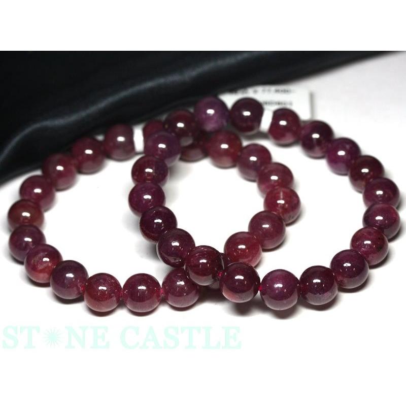 大赤売❣️【一点物】天然 ルビーブレスレット 約7mm ルビーブレスレット7mm｜ファインミネラル＆ブレスレット