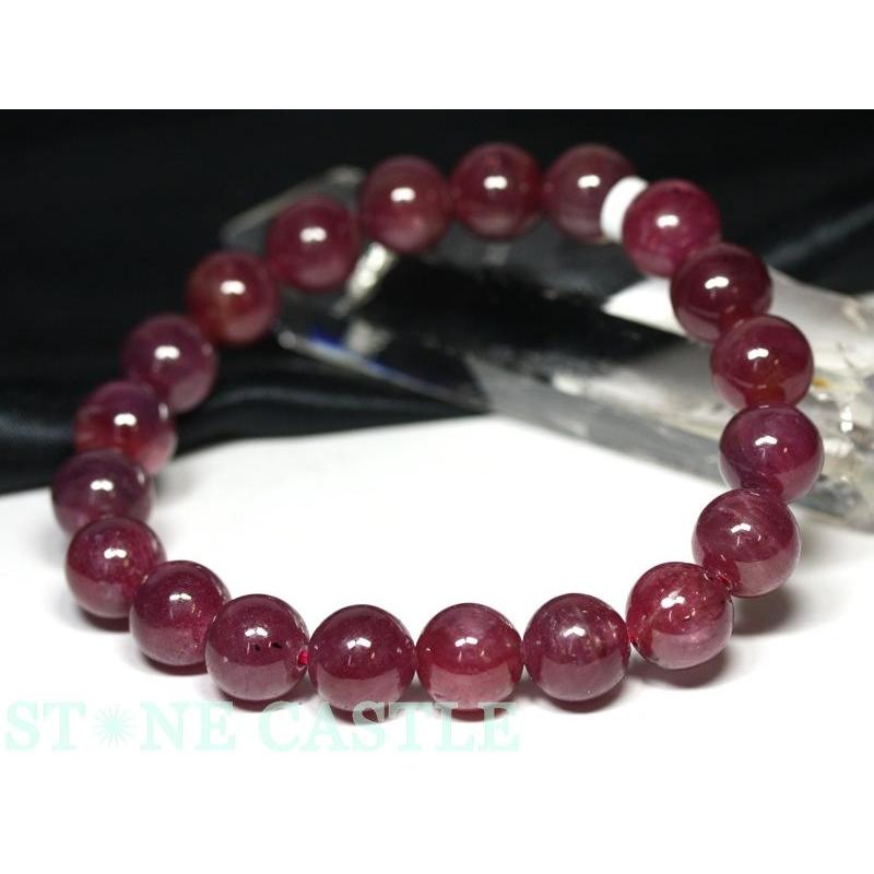 石流通センター 高品質 天然石 ブレスレット ルビー (最高級