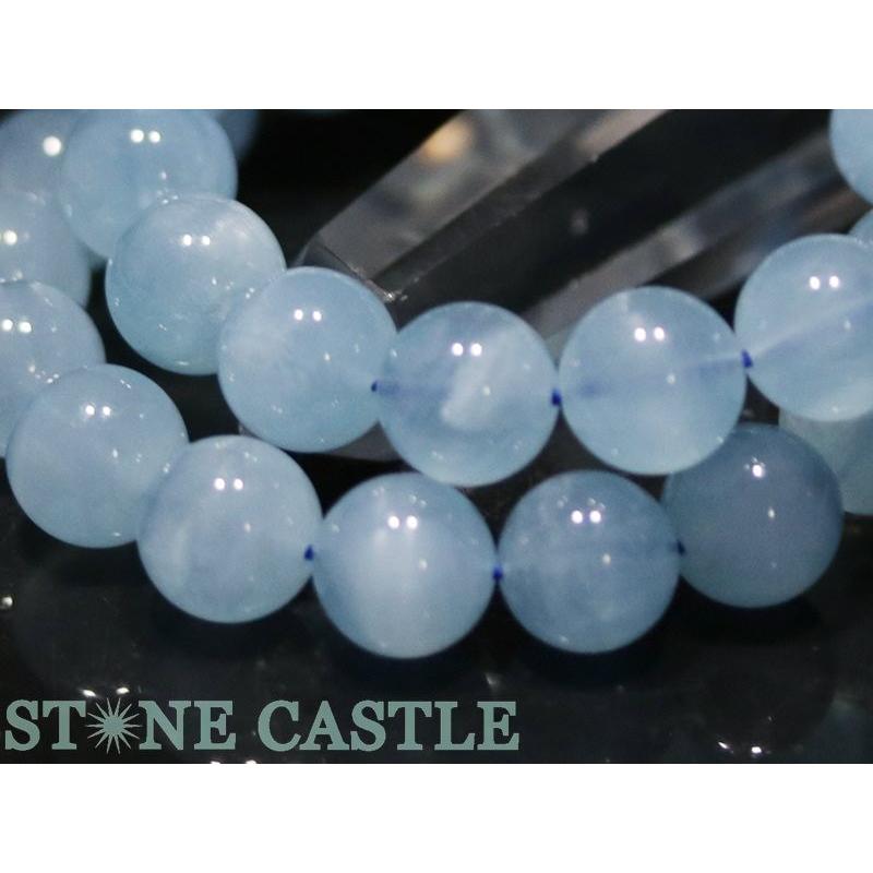 石流通センター 高品質 天然石 ブレスレット キャッツアイアクアマリン (5A) (約14〜14.5mm) (ケース付) パワーストーンの画像