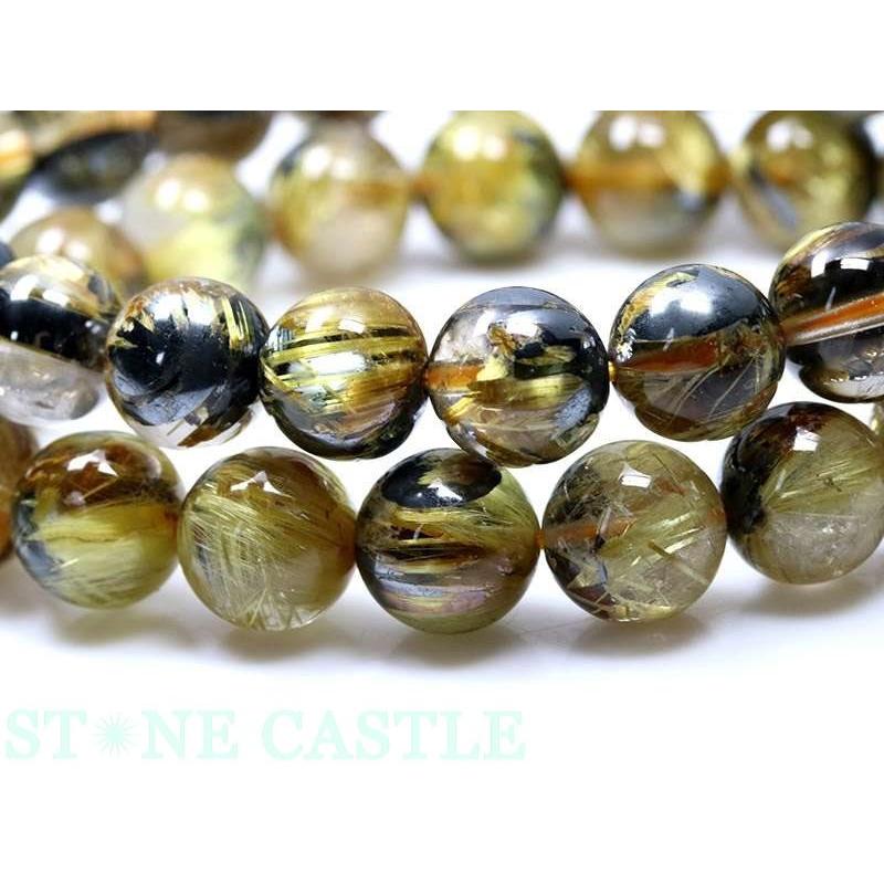 石流通センター 高品質 天然石 ブレスレット 太陽タイチンルチル