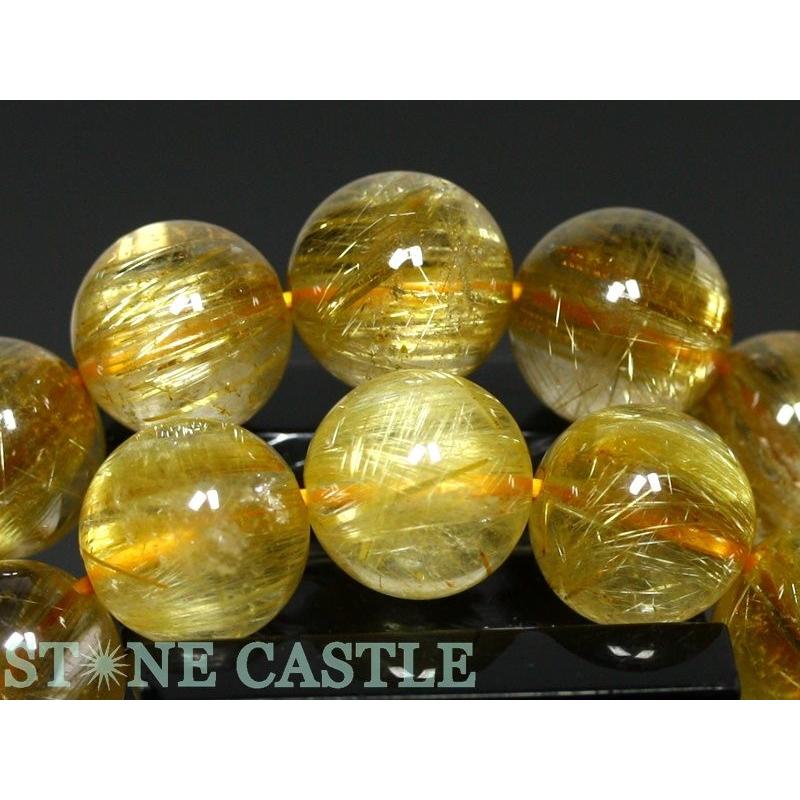 石流通センター 高品質 天然石 ブレスレット 極太タイチンルチルクォーツ (6A) (約11.5〜12mm) (ケース付) パワーストーンの画像