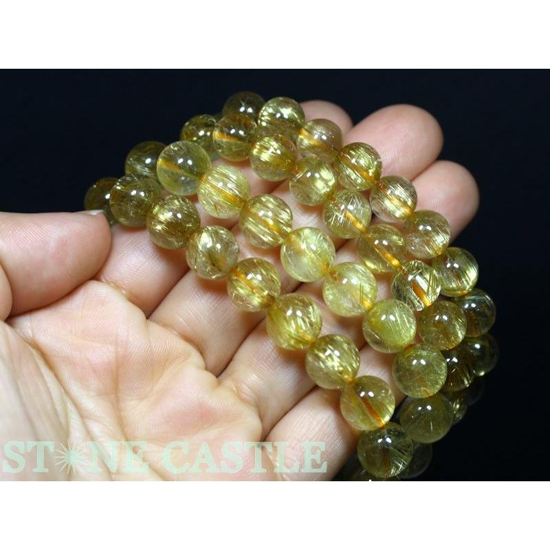 石流通センター 高品質 天然石 ブレスレット 極太タイチンルチルクォーツ (6A) (約11.5〜12mm) (ケース付) パワーストーンの画像
