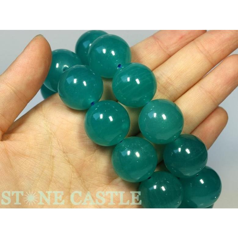 石流通センター 高品質 天然石 ブレスレット アマゾナイトシリカ (マダガスカル産) (3A) (約18mm) (ケース付) パワーストーンの画像