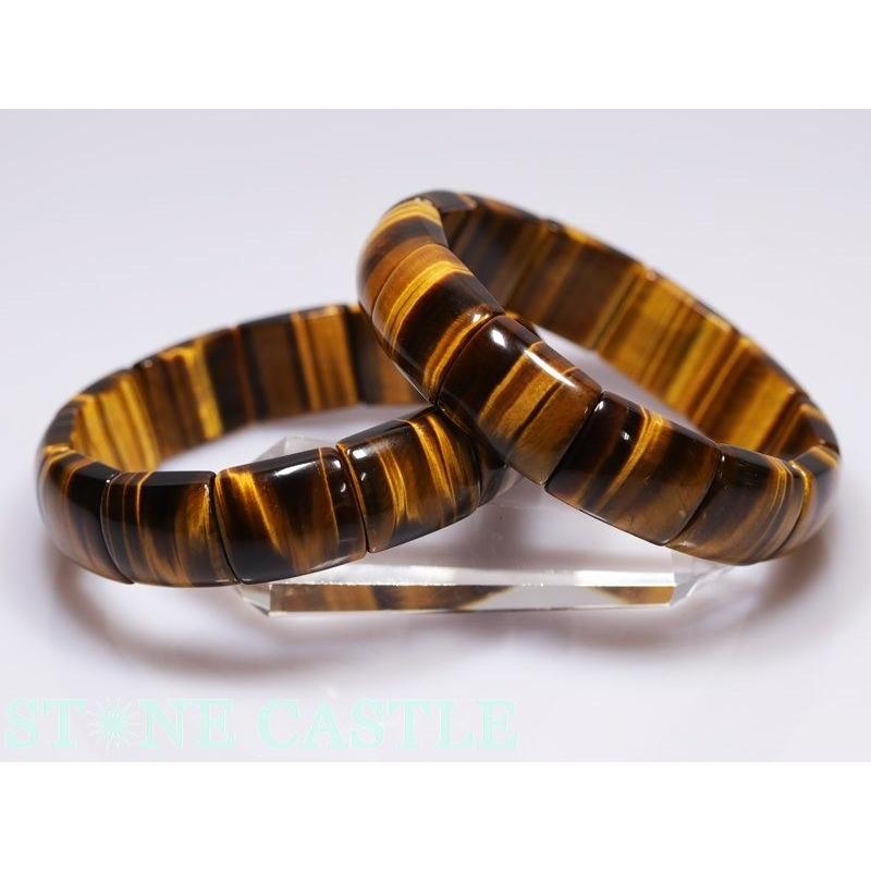 石流通センター 天然石 ブレスレット タイガーアイ (3A) バングル 約