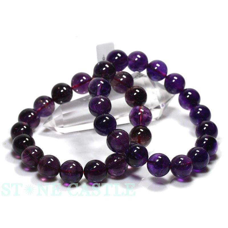 訳ありセール格安 高品質 天然石 ブレスレット アメジストエレスチャル 5a 約12 5 13mm ケース付 パワーストーン 内祝い Www Doctor Plan Com