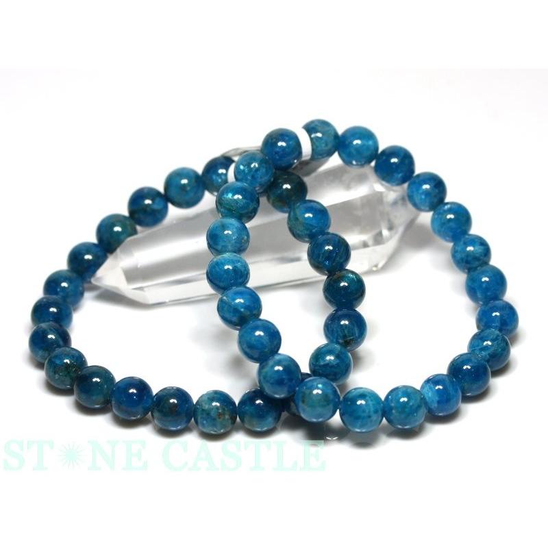 石流通センター 高品質 天然石 ブレスレット アパタイト (3A