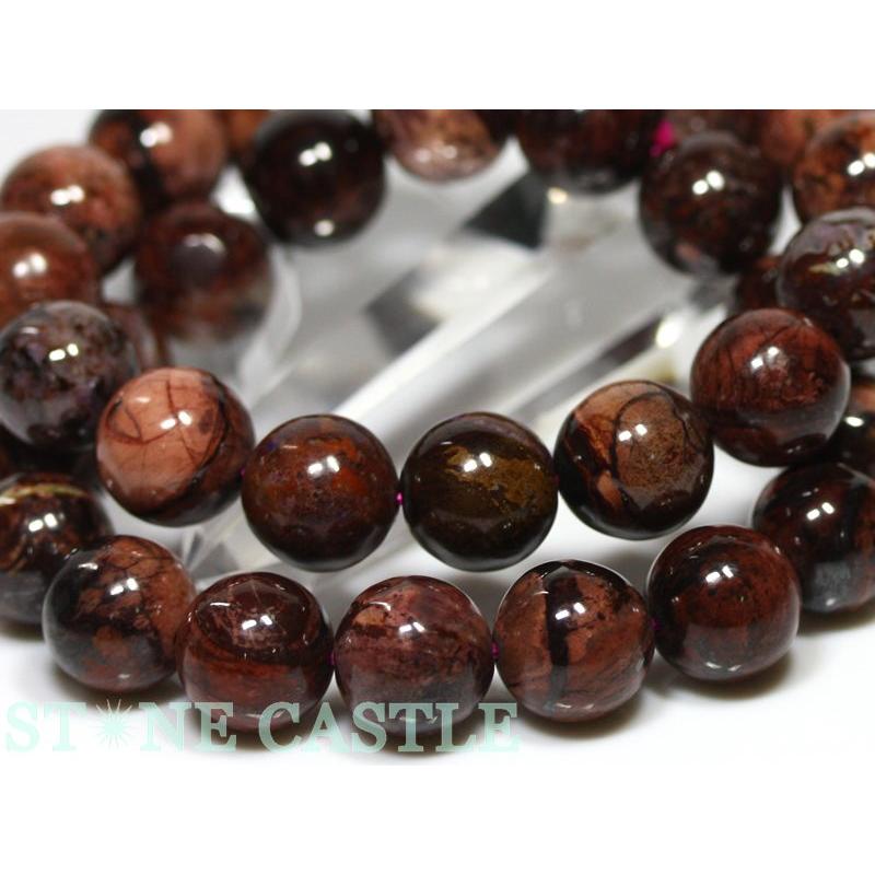 石流通センター 高品質 天然石 ブレスレット ブラウンスギライト (約14〜14.5mm) パワーストーン