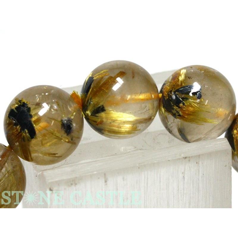 石流通センター 高品質 天然石 ブレスレット 太陽タイチンルチルクォーツ (2A) (約12.5〜13mm) パワーストーン_3