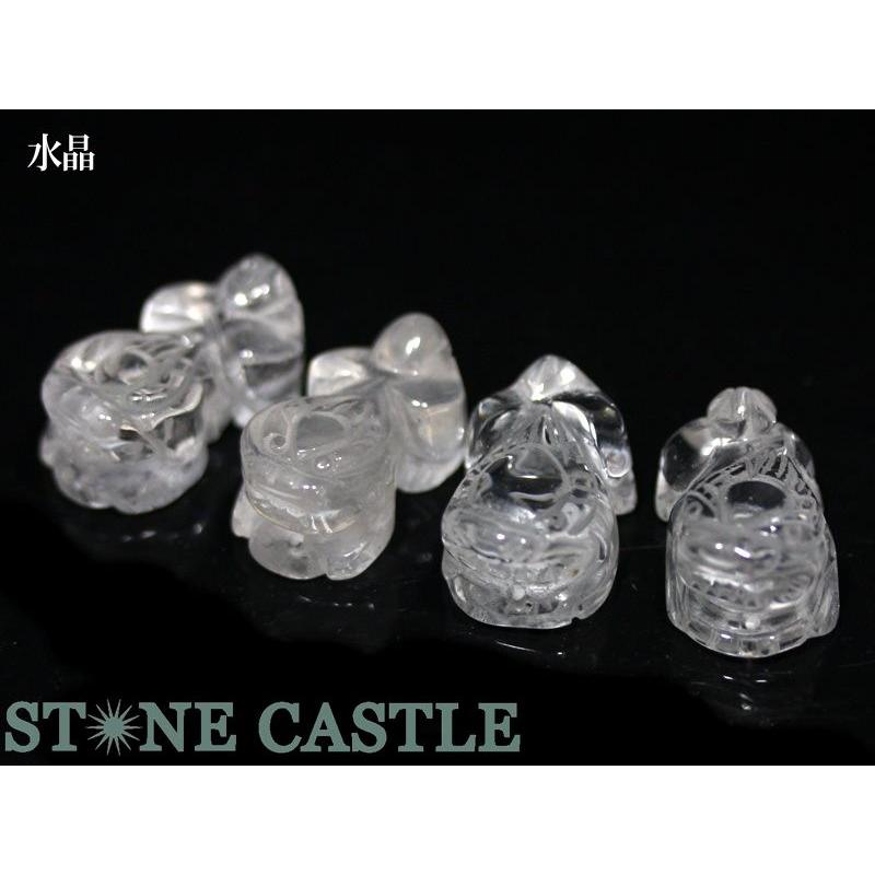 石流通センター 天然石 彫刻置物 貔貅(ひきゅう) 約25x14mm (1個) 各種