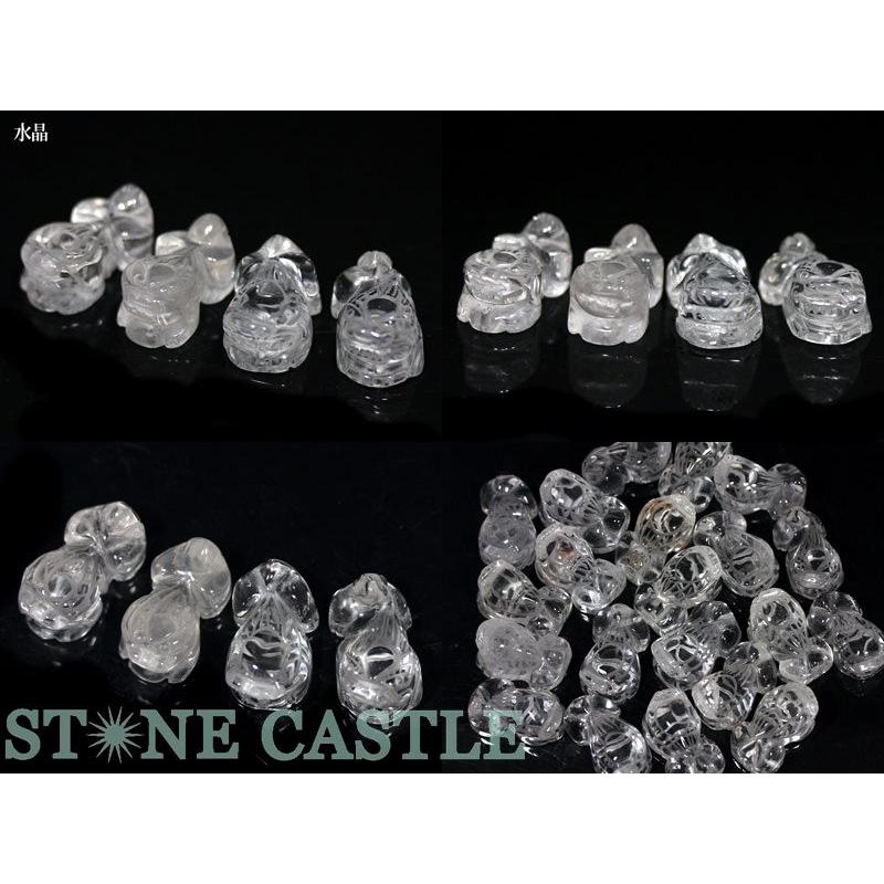 石流通センター 天然石 彫刻置物 貔貅(ひきゅう) 約25x14mm (1個) 各種
