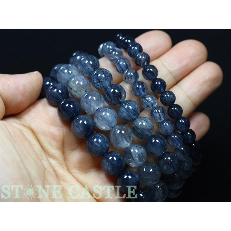 石流通センター 高品質 天然石 ブレスレット ブルールチルクォーツ (3A) (約11〜11.5mm) パワーストーンの画像