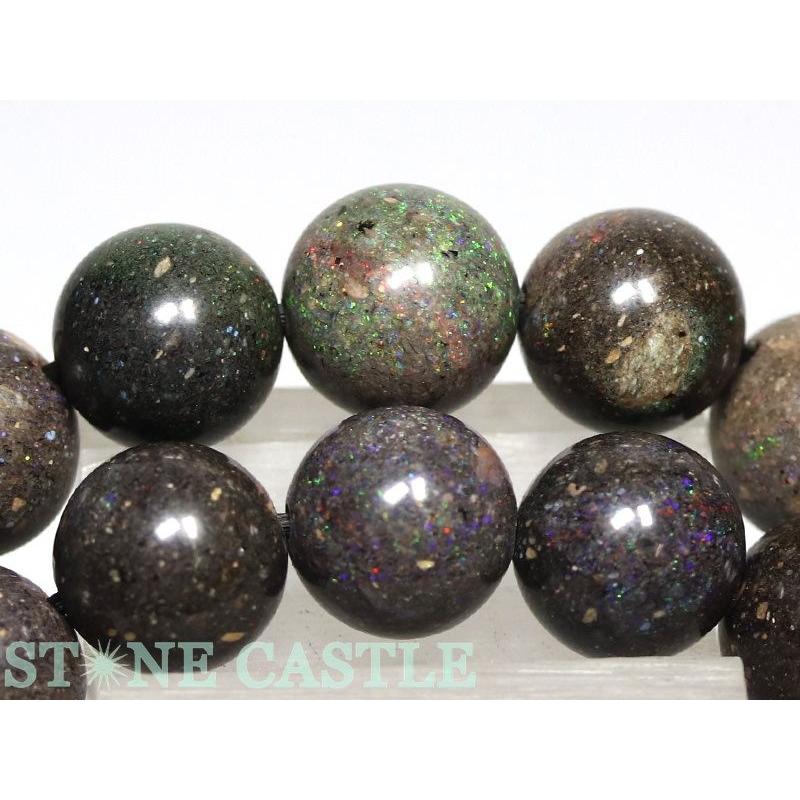 石流通センター 高品質 天然石 ブレスレット ブラックマトリックスオパール (2A) (約11.5〜12mm) パワーストーン_3