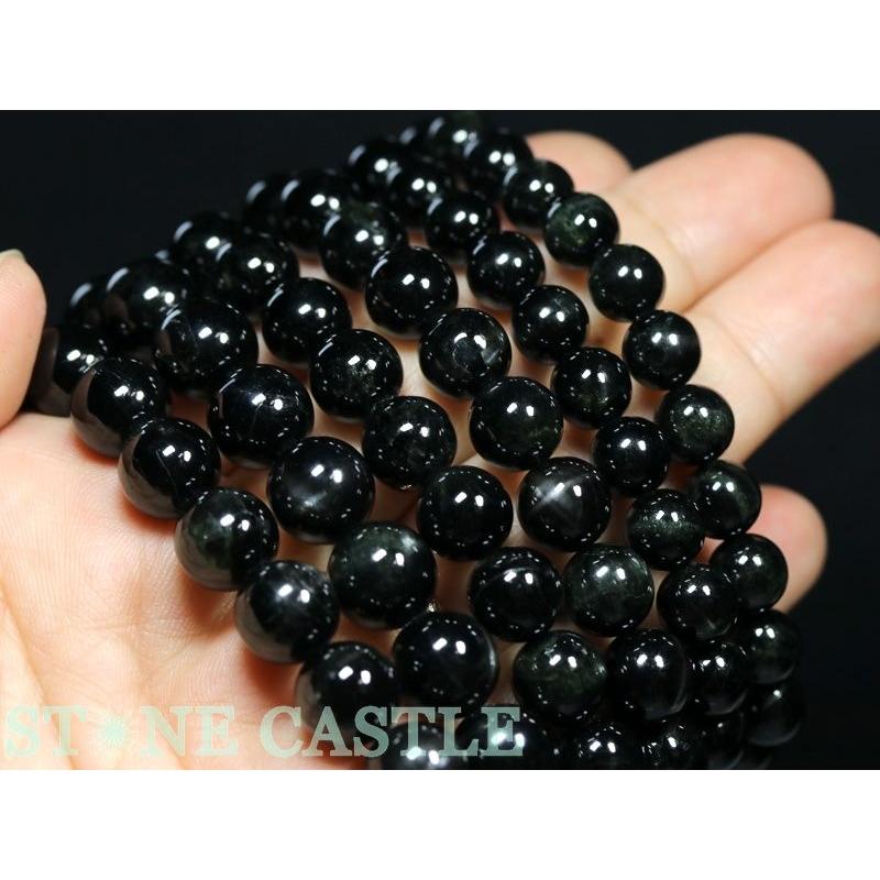 ブレスレット 石流通センター 高品質 天然石 ブレスレット ブラックスター (最高級) (約9〜9.5mm) (ケース付) パワーストーン