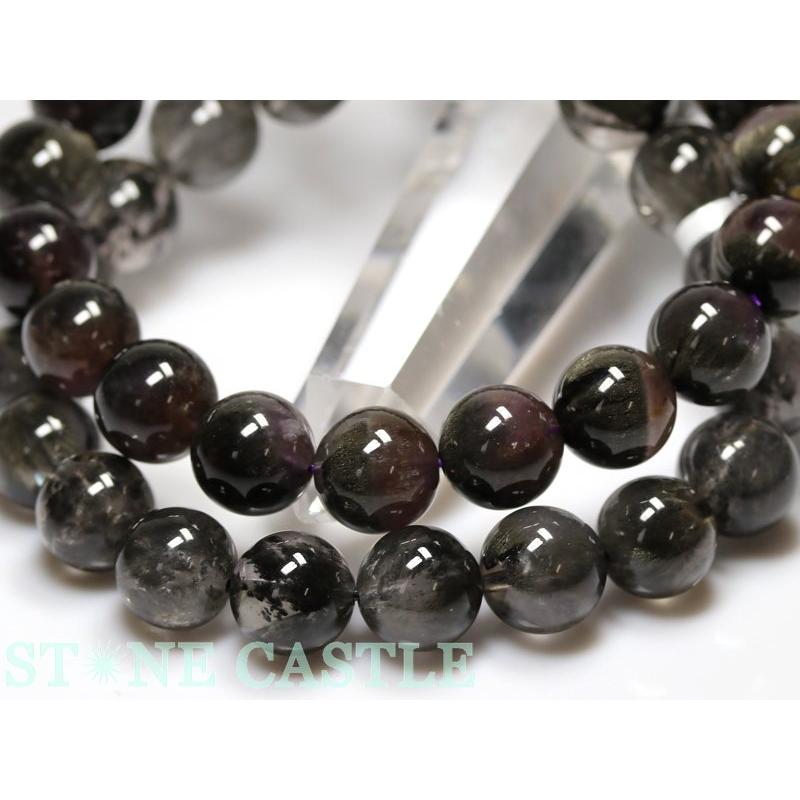 石流通センター 高品質 天然石 ブレスレット ブラック