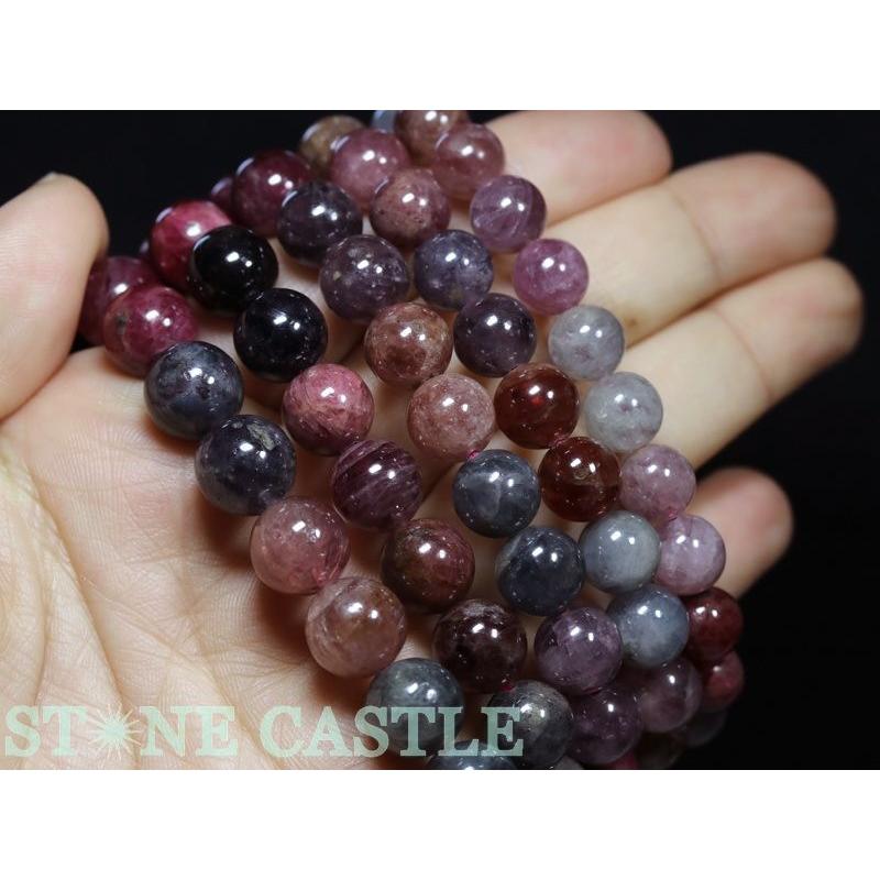 石流通センター 高品質 天然石 ブレスレット スピネル マルチカラー (3A) (約10〜10.5mm) (ケース付) パワーストーン 高品質 天然石 ブレスレット スピネル マルチカラー 3A 約10 5mm ケース付 パワーストーン