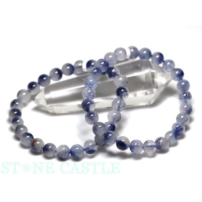 石流通センター 高品質 天然石 ブレスレット デュモルチライトインクォーツ (3A) (約7.5〜8mm) パワーストーン