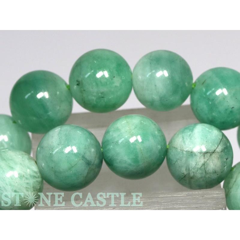 石流通センター 高品質 天然石 ブレスレット エメラルド (6A) (ブラジル産) (約10.5〜11mm) (ケース付) パワーストーンの画像