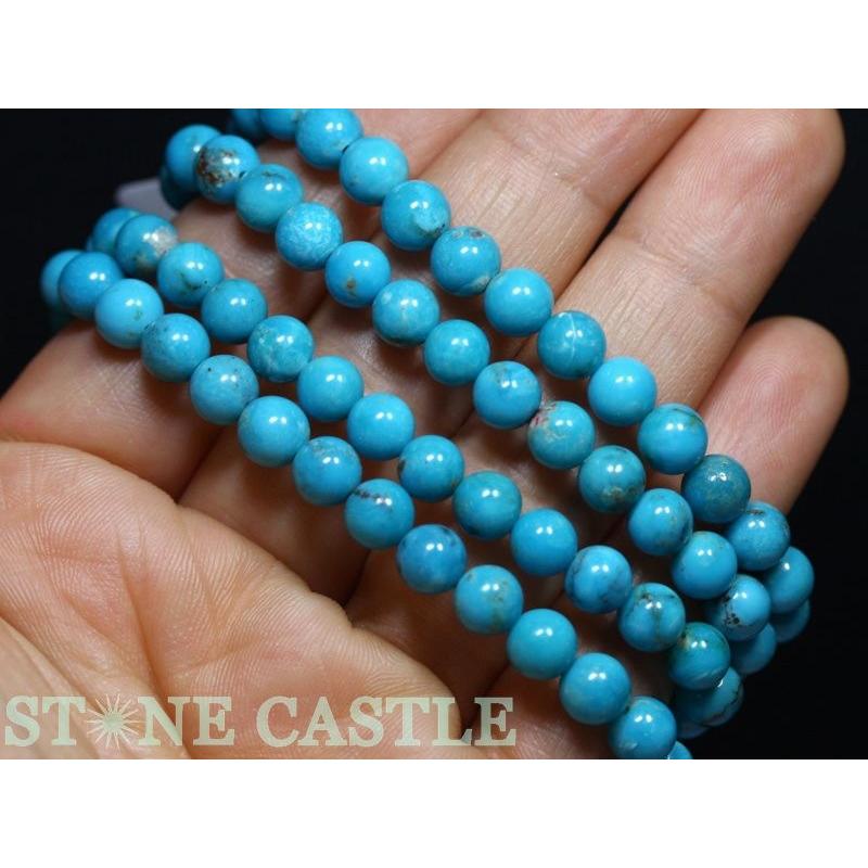 石流通センター 高品質 天然石 ブレスレット 天然ターコイズ (3A