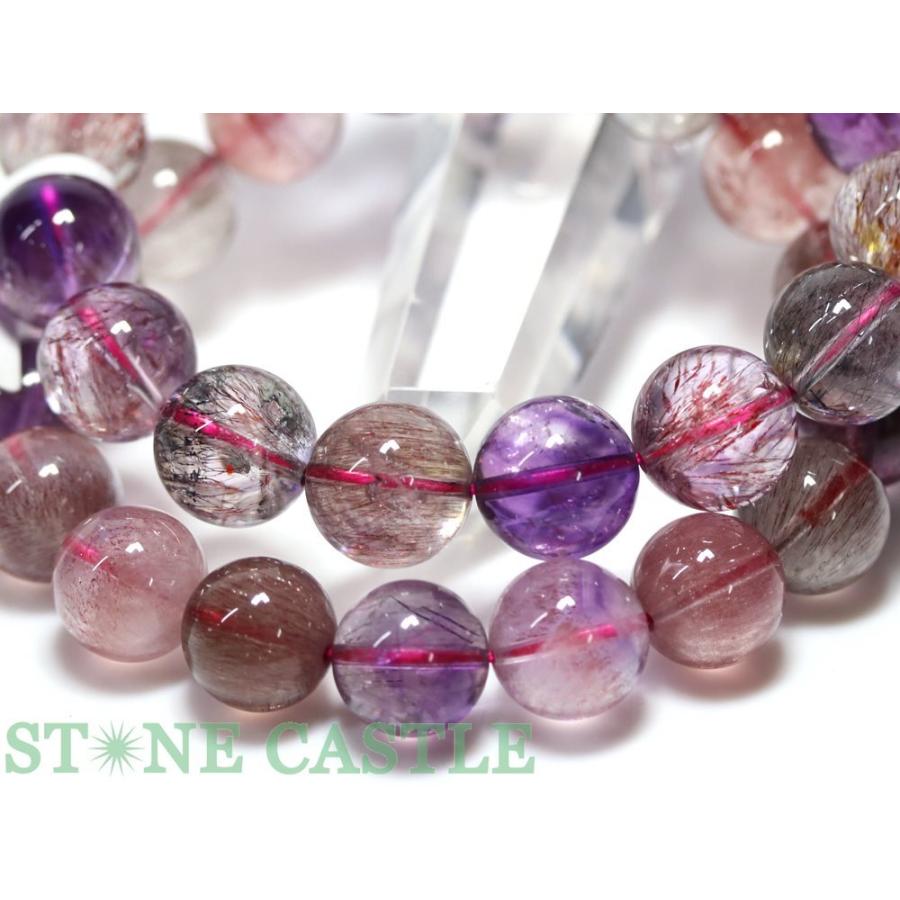 石流通センター 高品質 天然石 ブレスレット スーパーセブン (5A) (約12.5〜13mm) (ケース付) パワーストーンの画像