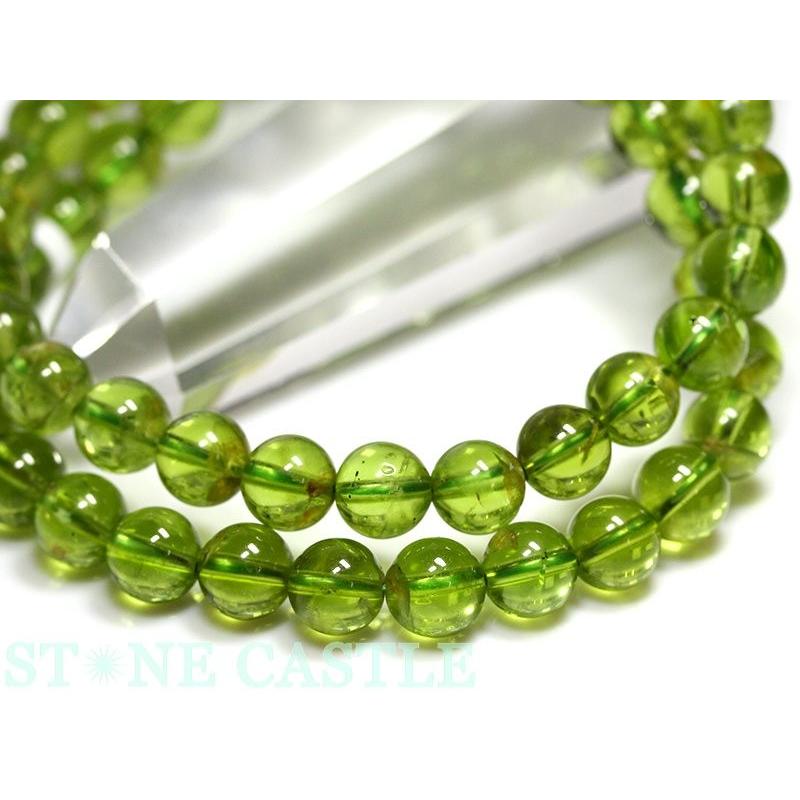 石流通センター 高品質 天然石 ブレスレット ペリドット (5A) (約7.5