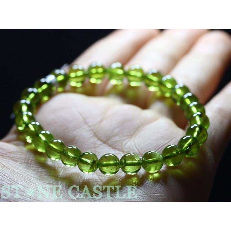 石流通センター 高品質 天然石 ブレスレット ペリドット (5A) (約7.5