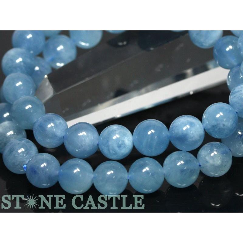 石流通センター 高品質 天然石 ブレスレット アクアマリン(3A) (約8.5