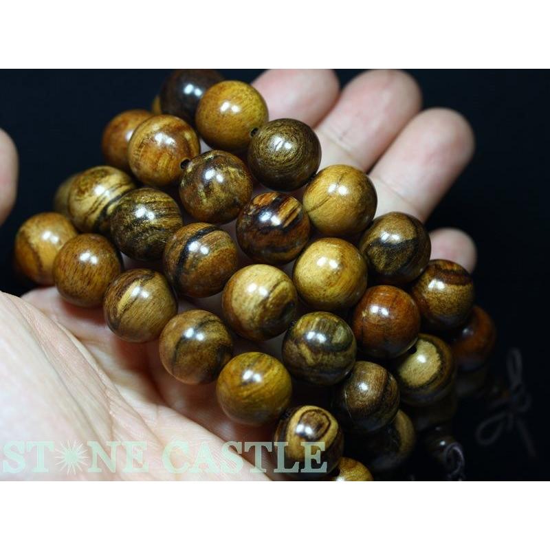 石流通センター 高品質 天然石 ブレスレット 奇楠沈香(花奇楠) (約15mm