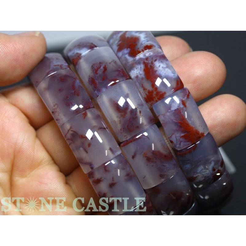 石流通センター 高品質 天然石 ブレスレット 珊瑚瑪瑙(プルーム 