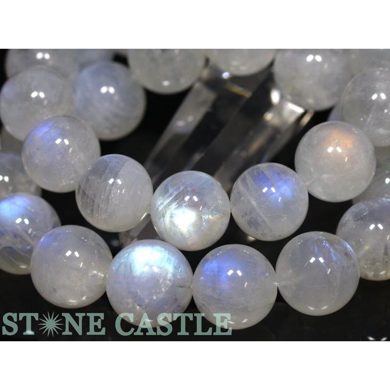 石流通センター 高品質 天然石 ブレスレット ムーンストーン (5A) (約14〜14.5mm) (ケース付) パワーストーンの画像