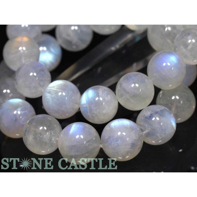 石流通センター 高品質 天然石 ブレスレット ムーンストーン (5A) (約14〜14.5mm) (ケース付) パワーストーンの画像