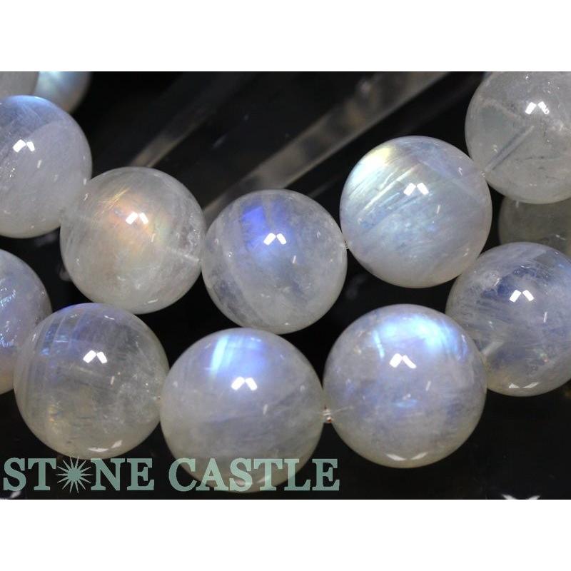 石流通センター 高品質 天然石 ブレスレット ムーンストーン (5A) (約14〜14.5mm) (ケース付) パワーストーンの画像