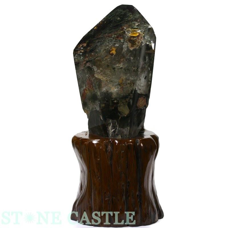 石流通センター 原石一点物 天然石 原石 四季ガーデンクォーツ (台付