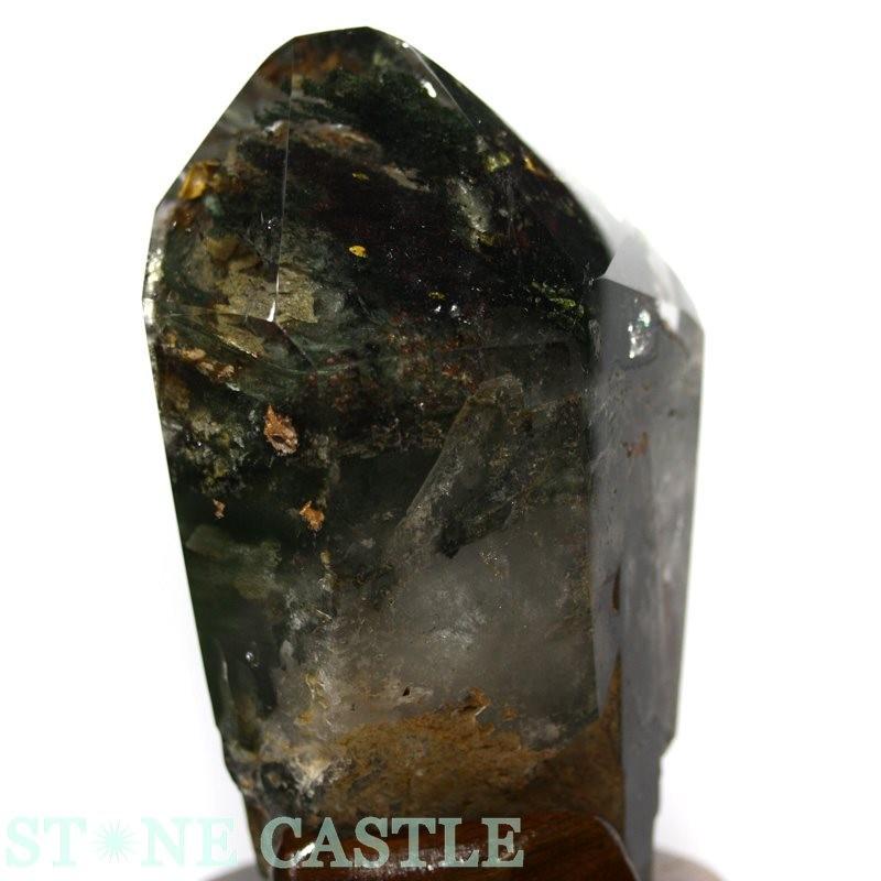 石流通センター 原石一点物 天然石 原石 四季ガーデンクォーツ (台付