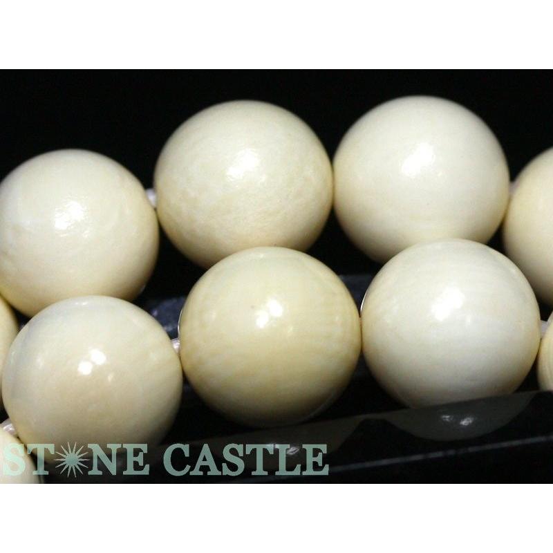 石流通センター 高品質 天然石 ブレスレット マンモス牙の化石 (シベリア産) (約10mm) (鑑別済) (ケース付) パワーストーンの画像