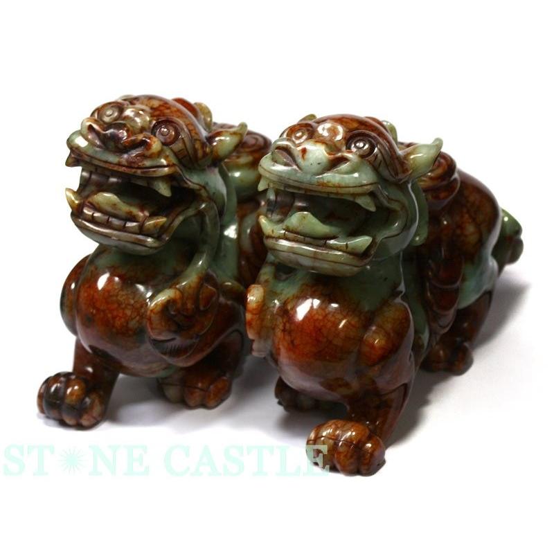 石流通センター 高品質 天然石 彫刻置物 貔貅(ひきゅう) グリーン