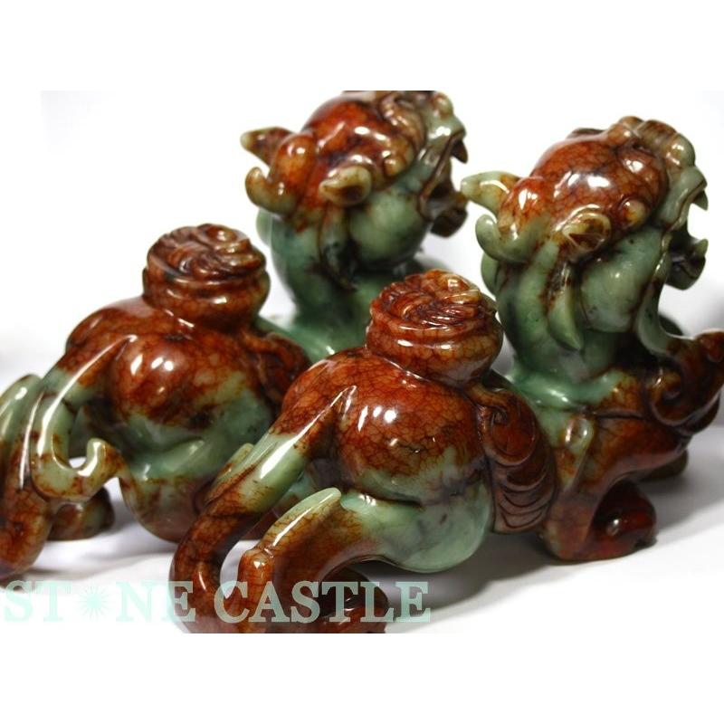 石流通センター 高品質 天然石 彫刻置物 貔貅(ひきゅう) グリーン