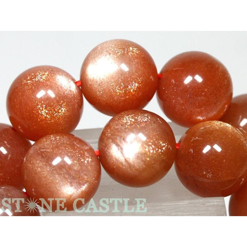 石流通センター 高品質 天然石 ブレスレット キャッツアイサンストーン (3A) (約13〜13.5mm) (ケース付) パワーストーンの画像