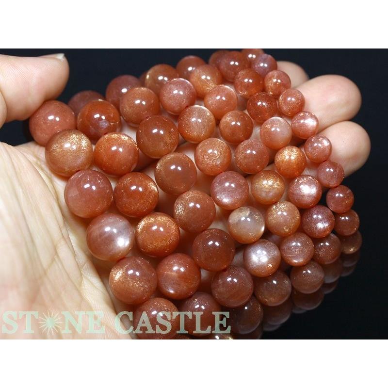 石流通センター 高品質 天然石 ブレスレット キャッツアイサンストーン (3A) (約13〜13.5mm) (ケース付) パワーストーンの画像