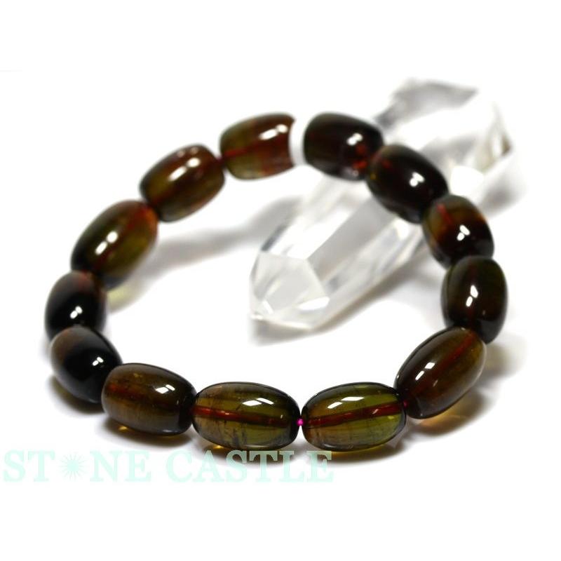 送料無料 石流通センター 高級一点物 天然石 ブレスレット オレンジ