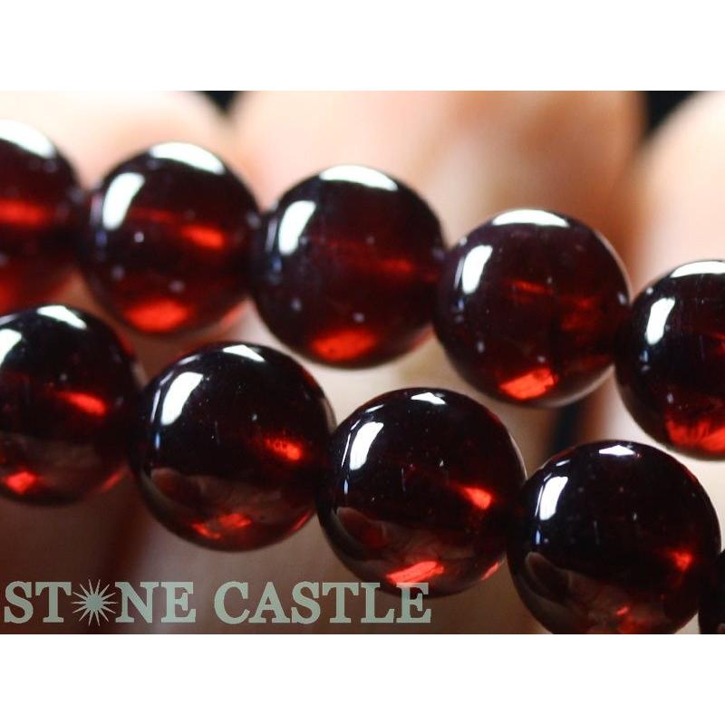 石流通センター 高品質 天然石 ブレスレット アルマンディンガーネット