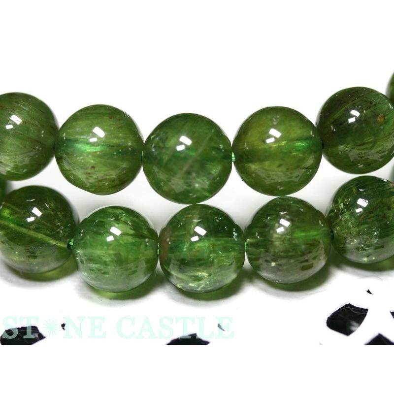 石流通センター 高品質 ブレスレット グリーンアパタイトキャッツアイ (3A) (約9〜9.5mm) (鑑別済) (ケース付) 天然石 パワーストーンの画像