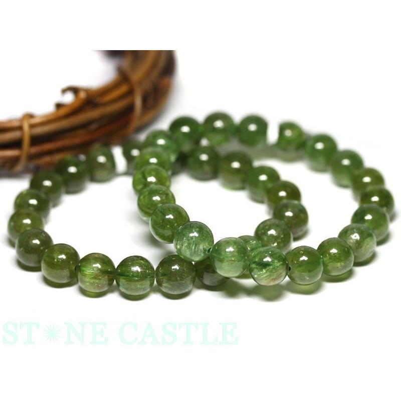石流通センター 高品質 ブレスレット グリーンアパタイトキャッツアイ