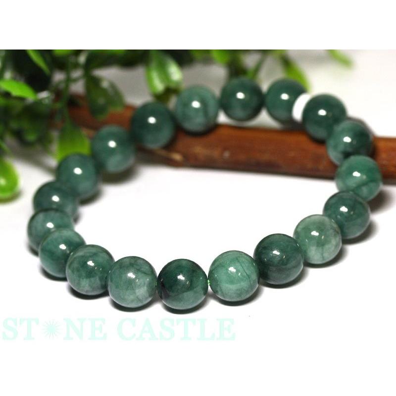石流通センター 高品質 ブレスレット エメラルド(5A) (ブラジル産) (約10.5〜11mm) 天然石 パワーストーン