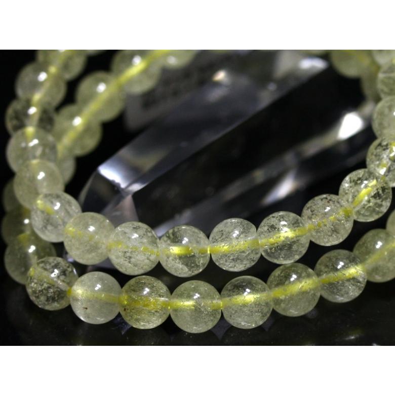 高品質！天然リビアングラス ブレスレット 7.5mm 16.5cm 石流通センター 高品質 ブレスレット リビアングラス (5A) (約7〜7.5mm