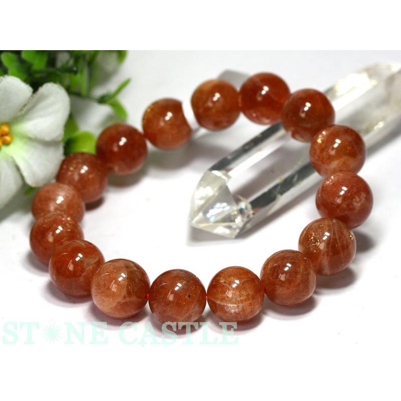 石流通センター 高品質 ブレスレット サンストーン(3A) (約13〜13.5mm