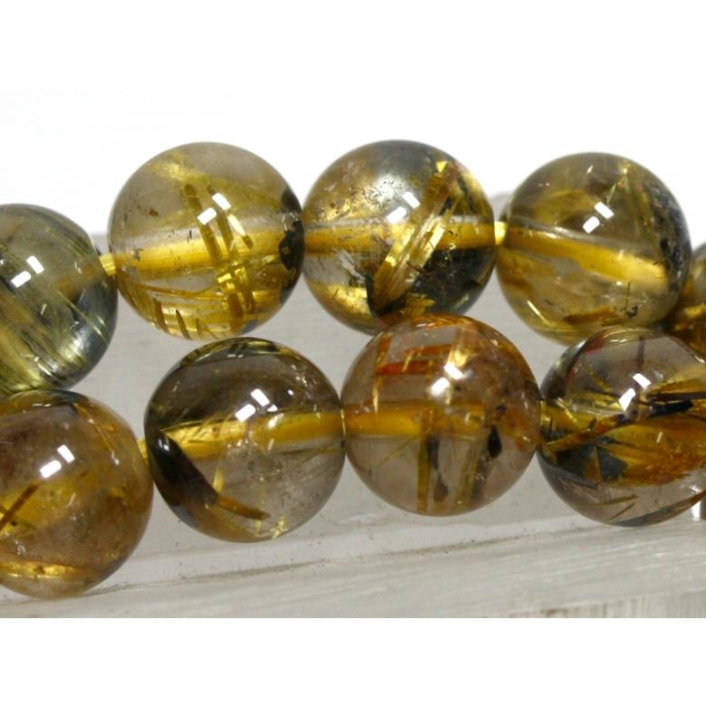 石流通センター 高品質 ブレスレット 太陽タイチンルチルクォーツ (3A) (約7.5〜8mm) 天然石 パワーストーン_3