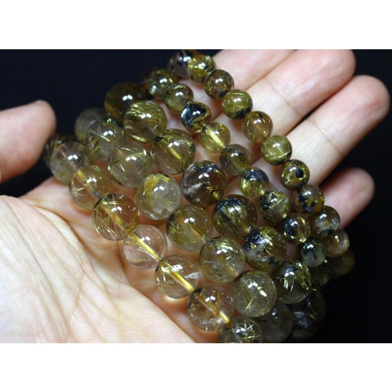 石流通センター 高品質 ブレスレット 太陽タイチンルチルクォーツ (3A) (約7.5〜8mm) 天然石 パワーストーン_4