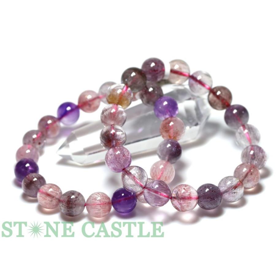 石流通センター 高品質 天然石 ブレスレット スーパーセブン (4A) (約11〜11.5mm) (ケース付) パワーストーン