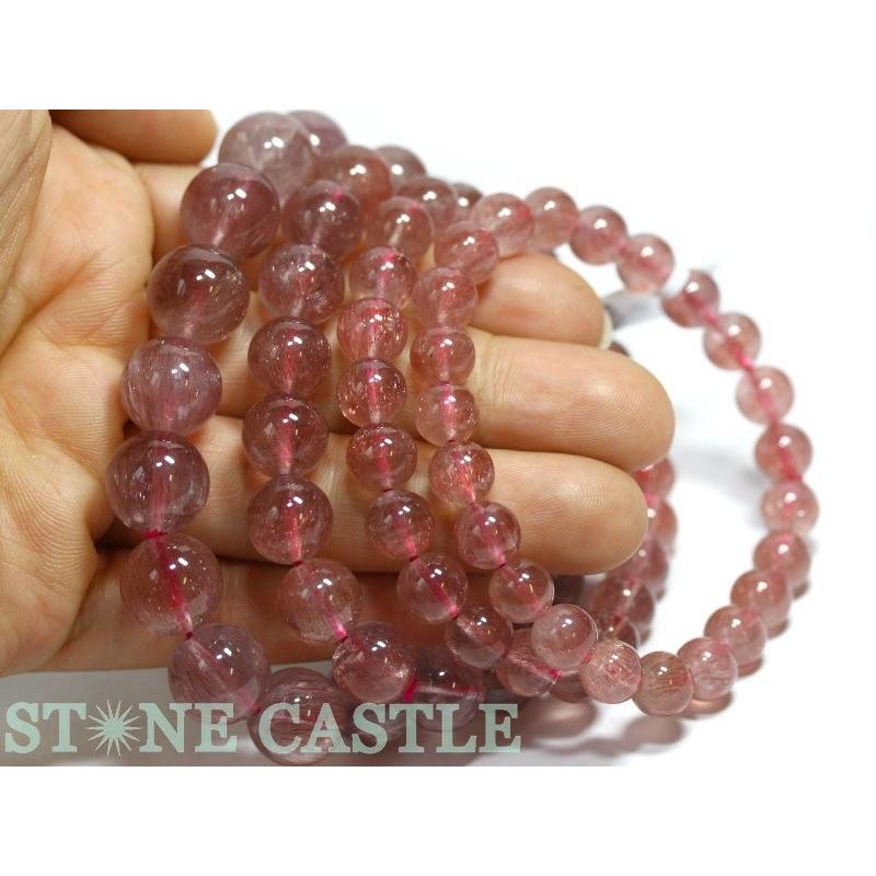数量限定 石流通センター 高品質 天然石 ブレスレット ロイヤルストロベリークォーツ (カザフスタン産) (約11.5〜12mm) (ケース付) パワーストーン 【ZY1842650458】(66750円)